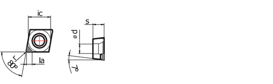 Polycrystalline het Type van Diamantcc het Aluminiumpcd Tussenvoegsels van Chip Breaker Insert High Silicon