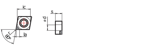 Het Draaien van ISO Indexable Cnc Tussenvoegsel Polycrystalline Diamant 80° verbiedt het tussenvoegsel van de Hulpmiddelenwisser